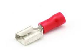 Ripca Manguito conector plano+Tab 0,5-1,5mm² rojo 6,3x0,8mm 50 piezas