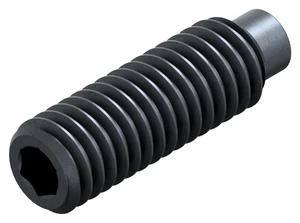 Hexagon socket set screw with nylon dog point (thrust screw) Steel Plain 5.8