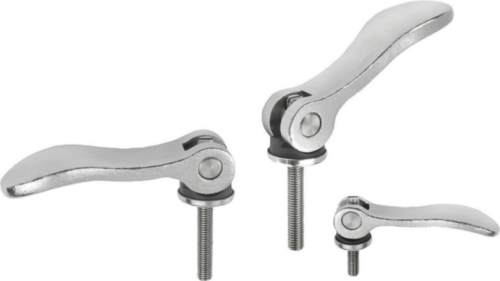 KIPP Cam levers, external thread Stal nierdzewna 1.4308/1.4305 M10X40