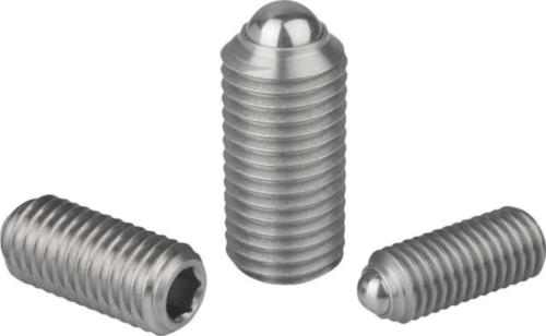 Spring plungers with hexagon socket and ball, strong spring force Stainless steel 1.4305