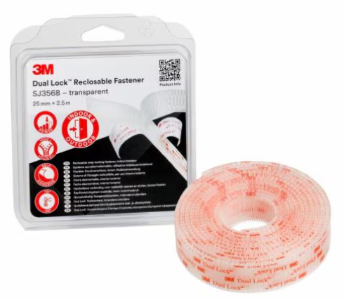 3M Fixare cu dublă blocare Negru 25mm x 2,5m