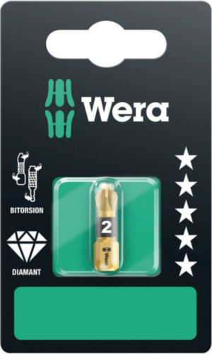 Wera 855/1 BDC SB Juego de puntas Pozidriv en blister 2 piezas