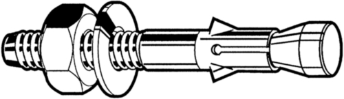 Wedge anchor type M Acero inoxidable (Inox) A2 M12X75