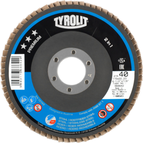 Tyrolit Flap disc 668686 115X22,2 ZA40 K 40