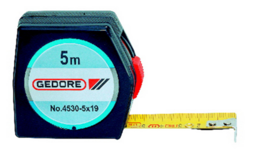 Gedore 4530-5 Measuring Tape with Brake Metric Scale 19mm x 5m