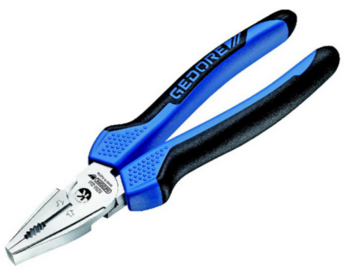 Gedore 8250-180 TL Power Combination Pliers 38.5mm Jaw Length Straight Tip Steel Gray 180mm