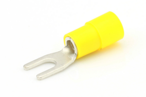 Ripca Fork terminal de cabo 2,5-6,0mm² amarelo Ø 4,3mm 50 peças