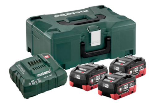 Metabo Starter set 3 x 5,5AH +ASC 30-36 V 20 pieces