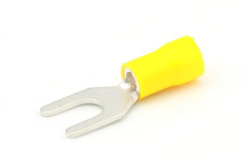 Ripca Fork terminal de cabo 2,5-6,0mm² amarelo Ø 6,4mm 100 peças