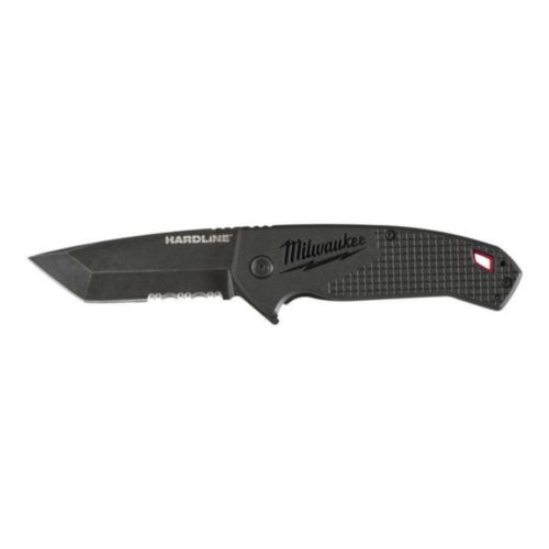 Milwaukee Serrated Blade Pocket Knife 76.2mm D2 Steel Blade Glass Filled Nylon Handle 175mm Length