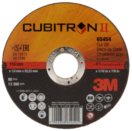 3M Cubitron Disco de corte T41 115X1.6X22MM