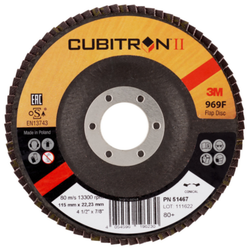 3M Cubitron II Disco de lamelas 80+ 115MM