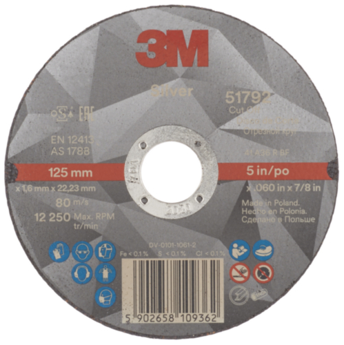 3M Disco de corte 125 x 1,6 x 22,23mm