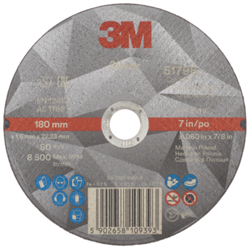 3M Cutting wheel 180 x 1,6 x 22,23mm