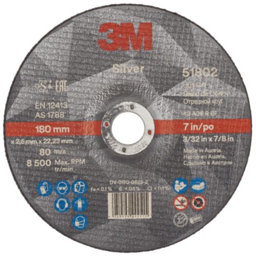 3M Cutting wheel 180 x 2,5 x 22,23mm