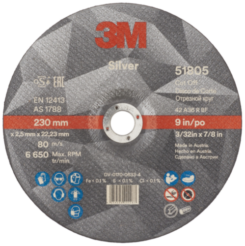 3M Disco de corte 230 x 2,5 x 22,23mm