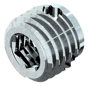 Self-cutting threaded insert with hexagon socket type 308 2 Steel Case-hardened Zinc plated