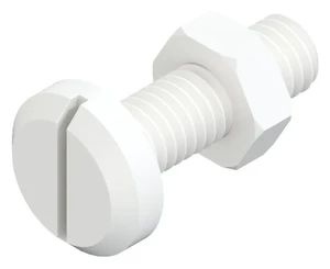 Slotted screw for license plates Plastic Nylon (polyamide)