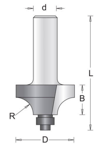 Hikoki Round over bit 38.1X55X12.7