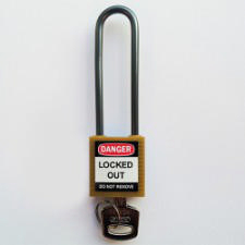 Brady Compact safe padlock 75MM SHA KD YELLOW 6PC