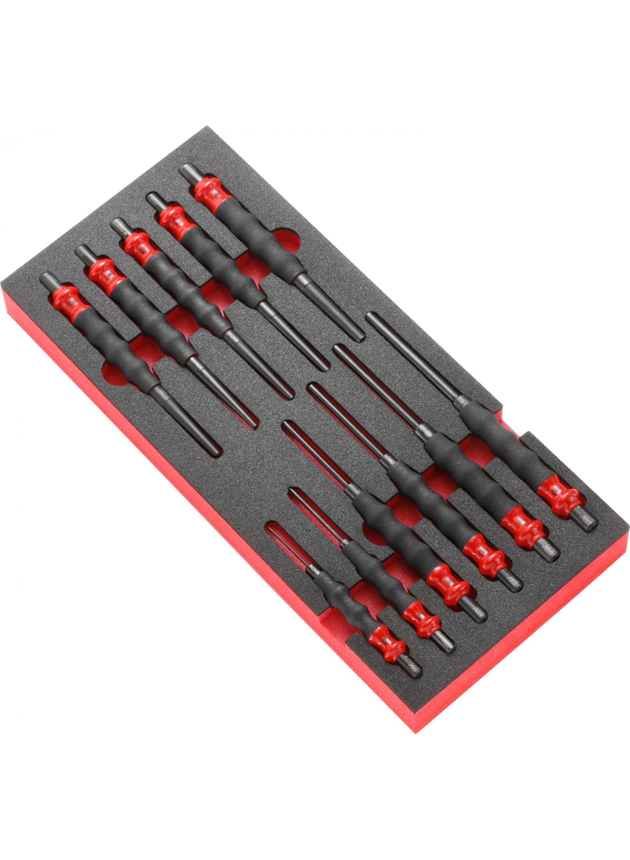 Facom Tool Tray for MODM.CG & MODM.CGPB Sheathed Drift Punch Set Foam Black/Red 188 x 418 x 45mm