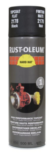 Rust-Oleum 2178 Deklaag 500 Mat zwart Hoogglans