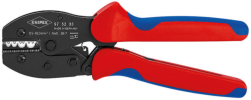 Knipex PreciForce® Crimping Pliers with multi-component grips burnished 220 mm (self-service card/blister)