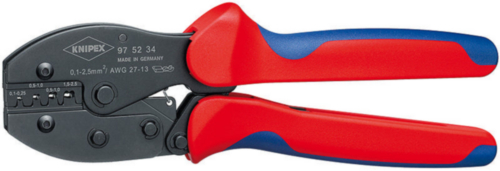 Knipex PreciForce® Crimping Pliers with multi-component grips burnished 220 mm (self-service card/blister)