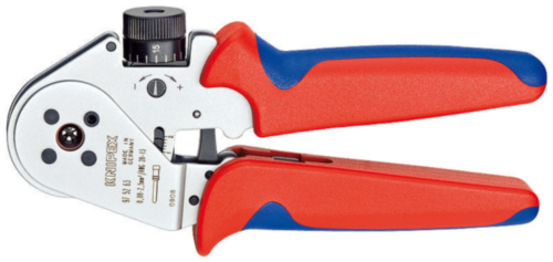 Knipex 4-Mandveerkrimptangen voor gedraaid contact 0,08-2,5mm² Verchroomd 180mm Lengte