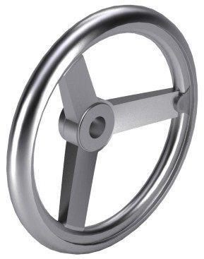 Handwheel with three or five spokes DIN ≈950 Aluminium 30X400MM 5-SPOKES