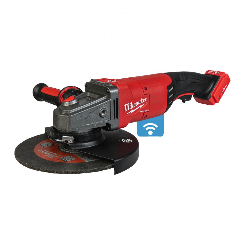 Milwaukee M18 FUEL™ ONE-KEY™ 230 mm braked angle grinder with paddle switch