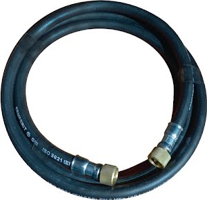 Gas hose length 1.8 m internal dm 6.3 mm wall thickness 3 mm black
