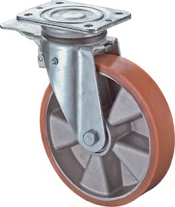 Swivel castor with total stop wheel dm 125 mm load cap. 300 kg BS ROLLEN