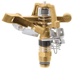 Circle and sector sprinkler V80S dm 26 m G3/4 inch ET brass with pointed tips GEKA