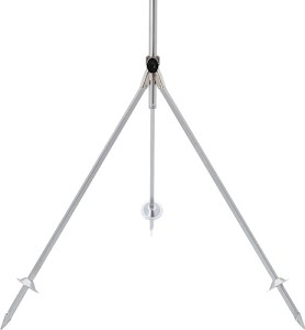 Tripod 2xG3/4 inch ET galvanised steel with pointed tips GEKA