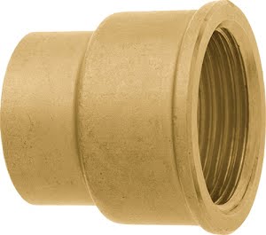 Reduction threaded sleeve GEKA brass internal thread 1/2 x 3/4 inch GEKA