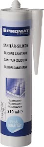 Promat Sanitary silicone transparent 310 ml cartridge CHEMICALS