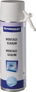 Promat 1-component installation foam 500 ml B2 champagne with disposable gloves tinO