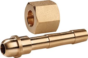 Hose connector brass G 1/4 inch LW 9 PROMAT