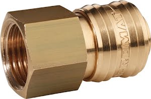 Quick-lock coupling DN 7.2, internal thread brass, bright thread G 1/4 inch PROMAT