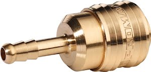 Quick-lock coupling DN 7.2, bright brass grommet hose width LW 13 PROMAT