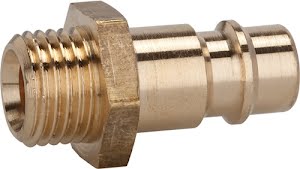 Push-fit nipple bright brass plug DN 7.2 external thread G 1/4 inch PROMAT