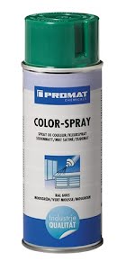 Promat Colour spray moss green silk finish RAL 6005 400 ml spray can CHEMICALS