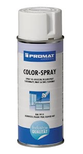 Promat Bombe de couleur blancur satiné RAL 9010 400 ml bombe aérosol CHEMICALS