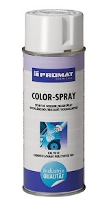 Promat Kleurspray zuiver wit hoogglanzend RAL 9010 400 ml spuitbus CHEMICALS