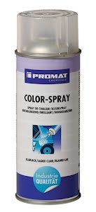 Promat Kleurspray heldere lak hoogglanzend 400 ml spuitbus CHEMICALS