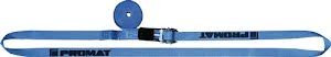 Sjorband DIN EN 12195-2 lengte 6 m breedte 25 mm met ratel LC omdr. 800 daN PROMAT