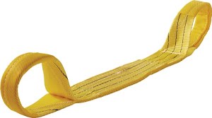 Promat Lifting sling DIN EN 1492-1 length 3 m yellow load-bearing cap. single 3000 kg