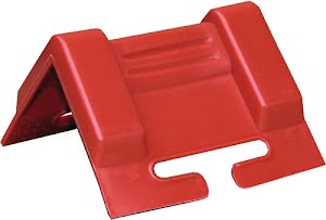 Edge protection bracket leg length 95 x 95 mm red with slot 10 items/set set of