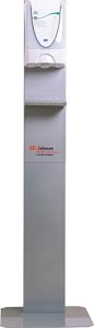 Dispenser column SCJ PRO height incl. display 148 cm silver